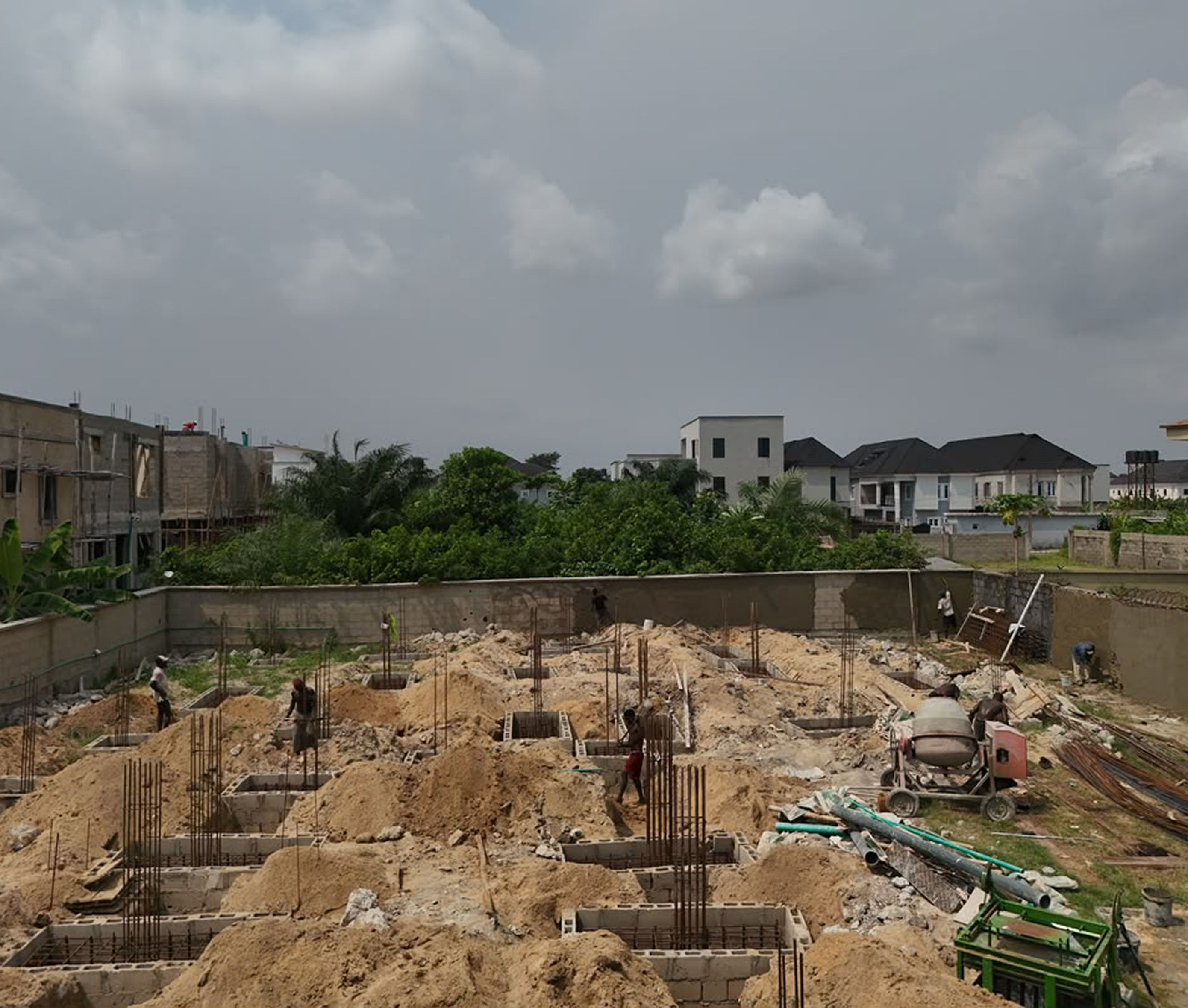 Florence Court foundation construction